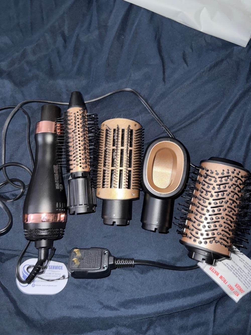 Multi-Head Hot Air Styler with Rose Gold Attachments